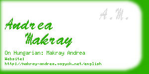 andrea makray business card